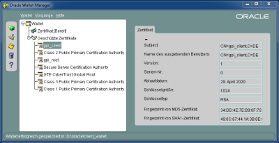  Oracle Wallet Manager