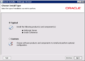 WebLogic Install Screen 5