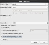 Create Boot Partition