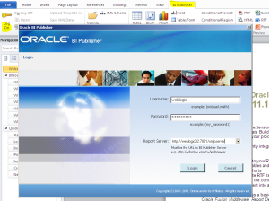  Login Dialog Word BI Publisher