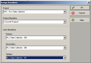  Assign Baseline Dialog 