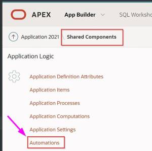  Oracle APEX Automations anlegen