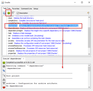 Gradle Gui - Execute a task