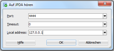 PL/SQL Debugger auf einer IP Adresse und einem Port starten